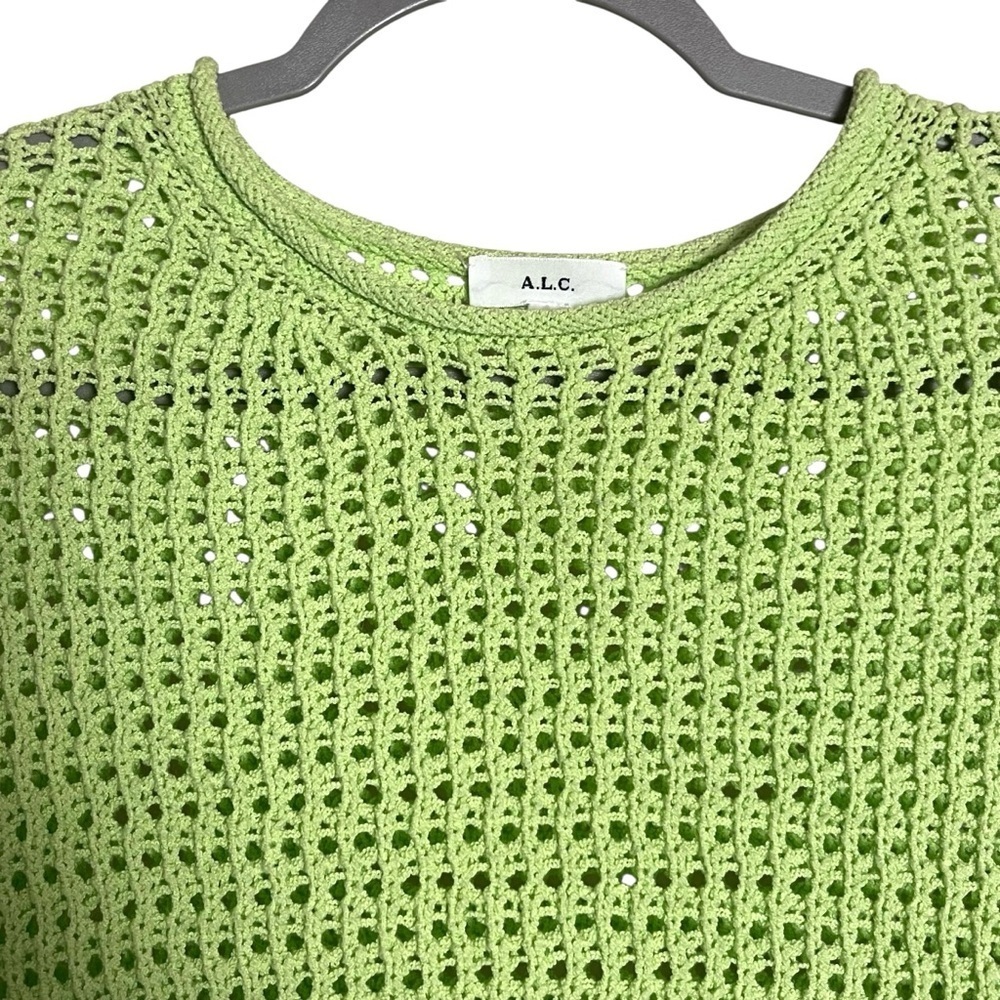 A.L.C. Laney Open Knit Crochet Balloon Sleeve Pullover Sweater — XS - Picture 7 of 11